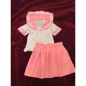 Pink Sailor School Girl Costume